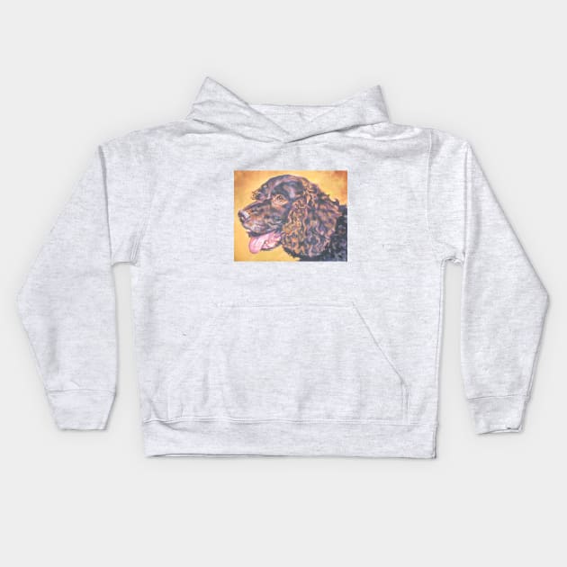 American Water Spaniel Fine Art Painting Kids Hoodie by LASHEPARD